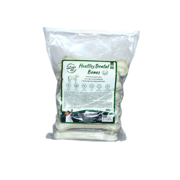 Picture of Eco Natura Pet Healty Dental Bones Natural Pres Kemik 21cm 10lu 1600Gr
