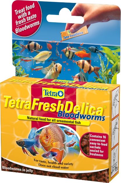 Picture of Tetra Fresh Delica Bloodworms Jel İçinde Kan Kurdu Balık Yemi 48 gr