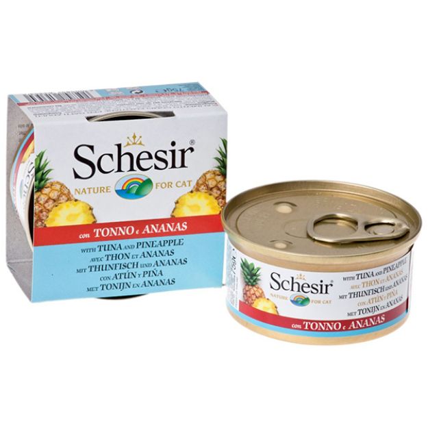 Picture of Schesir Fruit Ton ve Ananaslı Yetişkin Kedi Konservesi 75 Gr
