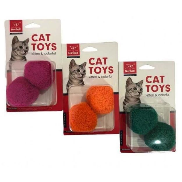 Picture of Nunbell Kedi Oyuncağı Tüylü Top 2'li