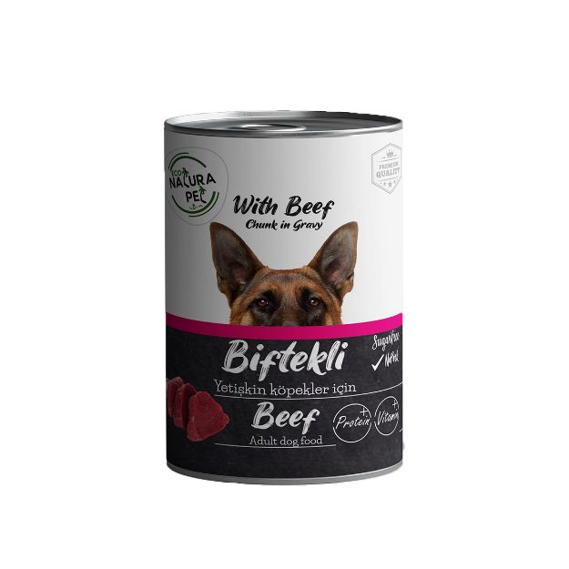 Picture of Eco Natura Pet Biftekli Yetişkin Köpek Konservesi Gravy 400 Gr