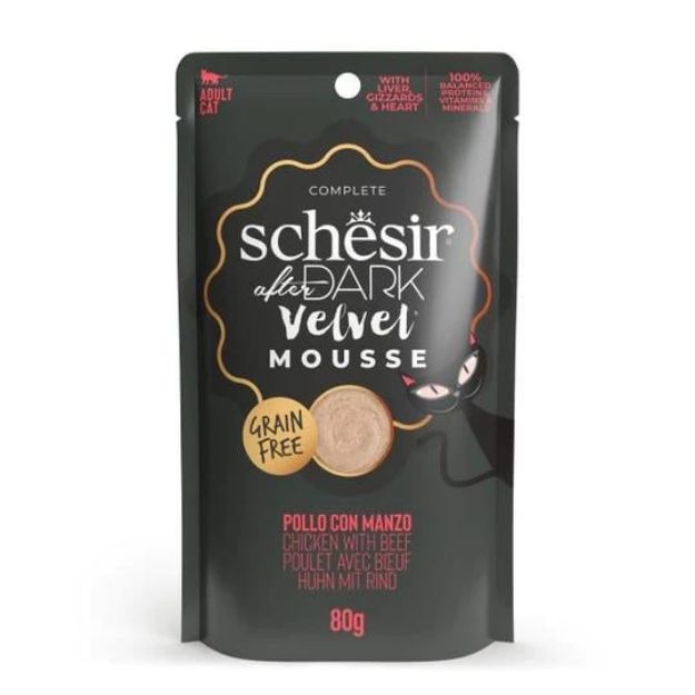 Picture of Schesir After Dark Tavuklu ve Sığır Etli Kedi Pouch Maması 80gr