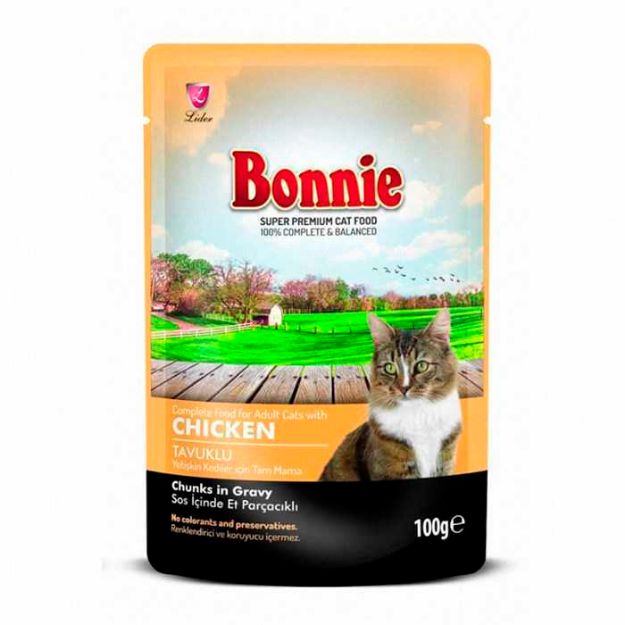 Picture of Bonnie Tavuklu Pouch Jelly Kedi Konserve 100 Gr