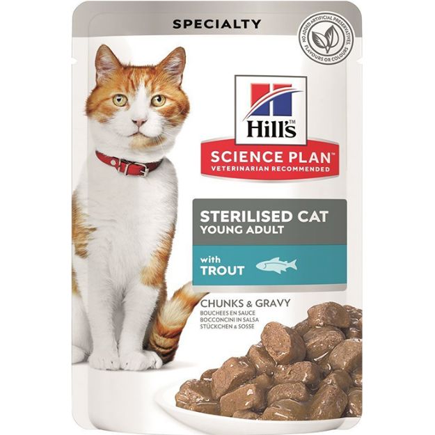 Picture of Hills Sterilised Kısırlaştırılmış Kedi Alabalık Konserve 85gr