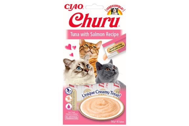 Picture of Ciao Churu Cream Ton Balıklı ve Somonlu Kedi Ödül Kreması 4 x 14 Gr