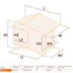 Picture of Ferplast Dog Villa 90 Plastik Köpek Kulübesi 88 cm x 72 cm x 65 cm