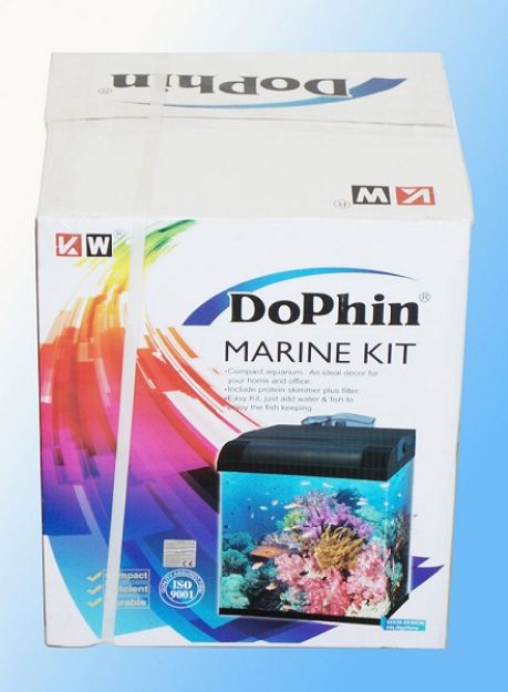 Picture of Dophin Bombeli  Deniz Akvaryum Komple Kit 32 cm x 30 cm x 36 cm Mavi