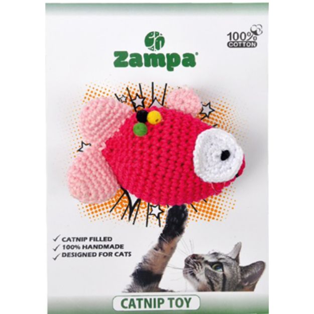 Picture of Zampa Zilli Örgü Balık Kedi Oyuncağı