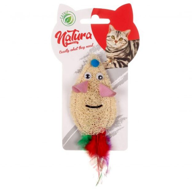 Picture of Natura Doğal Tüylü Sünger Fare Kedi Oyuncak 15 cm