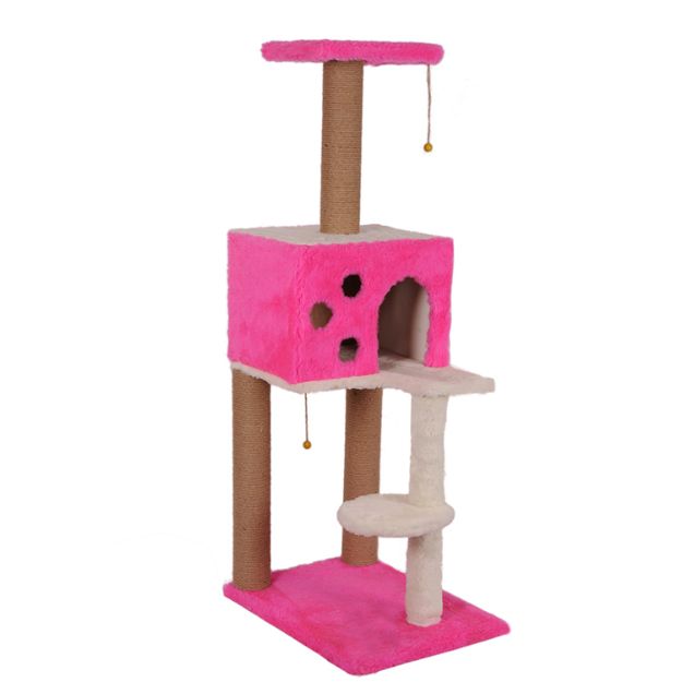 Picture of Cathause Kedi Kare Evli Merdivenli Tırmalama 124 Cm Pembe