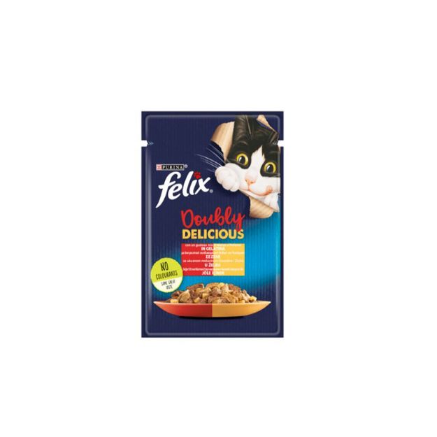 Picture of Felix Yaş Kedi Maması Sığır Eti Ve Kümes Hayvanlı Çifte Lezzet 85 gr