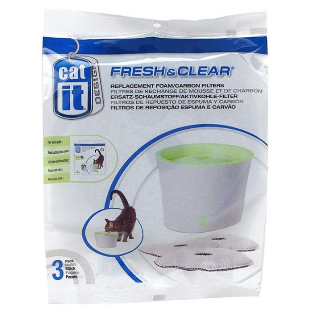 Picture of Hagen Catit Hareketli Su Kabı Sünger ve Karbon Filtresi 3 lü Paket