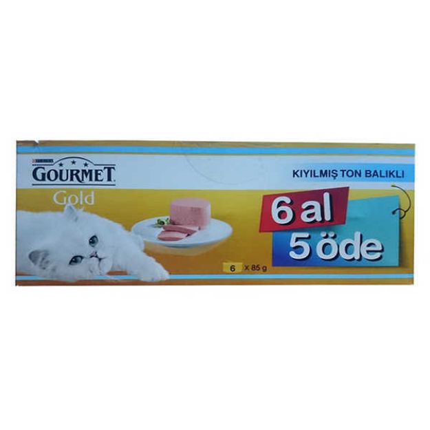 Picture of Gourmet Gold Kıyılmış Ton Balıklı 85 gr 6 Al 5 Öde