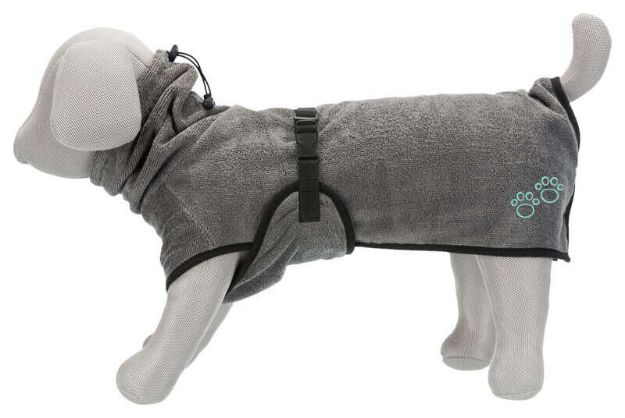 Picture of Trixie Köpek Havlu Bornoz, XL : 70 cm, Gri