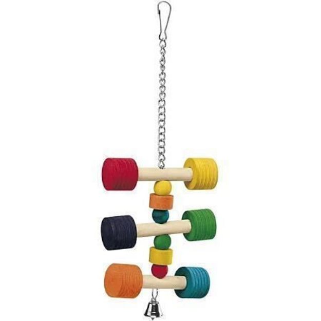 Picture of Pa 4091 Renkli Ahşap Papağan Salıncağı