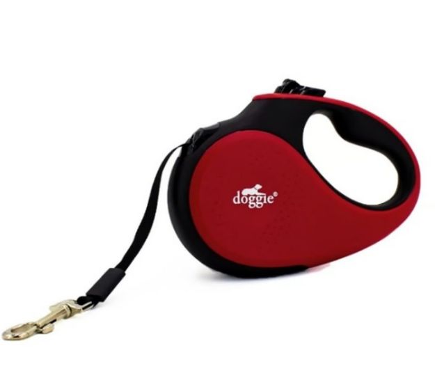 Picture of Doggie Otomatik Uzatma Tasması Soft Seri Kırmızı 50kg/5mt Outc50lred