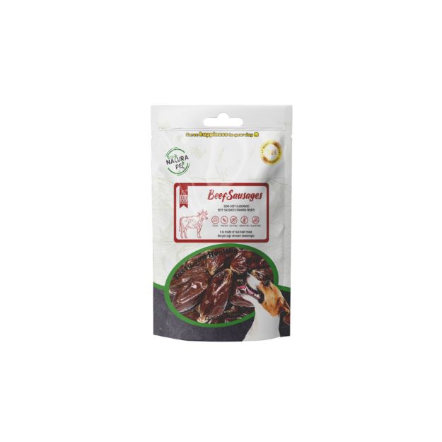 Picture of Eco Natura Pet Beef Sausages Yumuşak Biftek Sosis Köpek Ödülü 100Gr