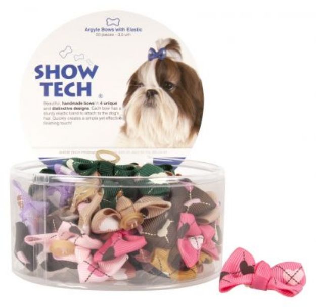 Picture of Show Tech Argyle Bows with Elastic 50 pcs Bows - 65STE609  