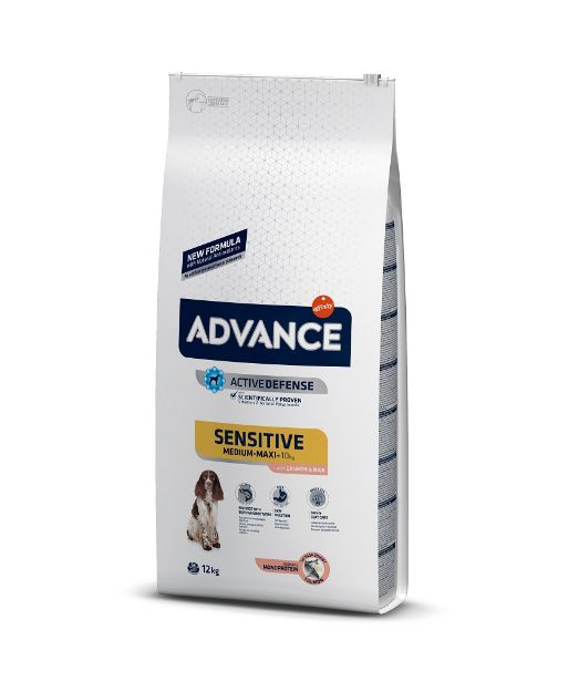 Picture of Advance Dog Sensitive Somonlu Pirinçli Hassas Yetişkin Köpek Maması 12Kg