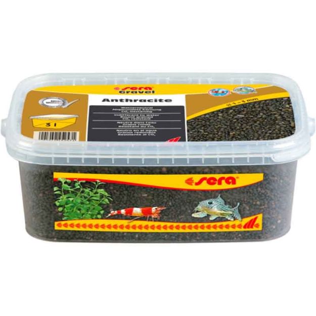 Picture of Sera Gravel Akvaryum Kumu Antrasit 1-3 mm 3 Lt