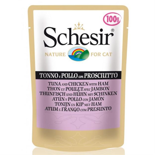 Picture of Schesir Tavuk ve Jambon Kedi Pouch Konserve 100 gr