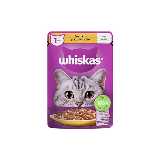 Picture of Whiskas Pouch Jöle İçinde Tavuklu Yetişkin Kedi Konservesi 85gr