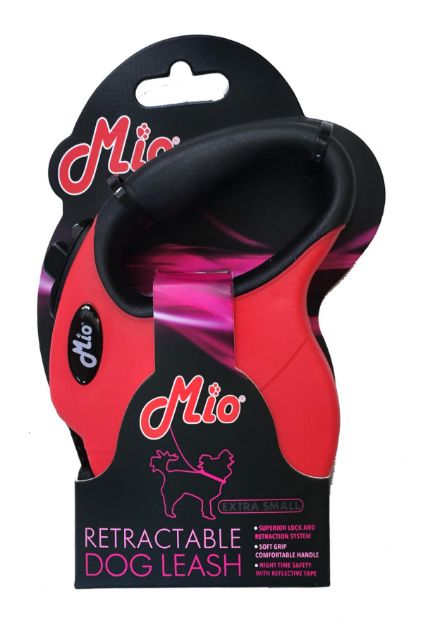 Picture of Mio Otomatik Köpek Gezdirme Tasması 3 Metre / 8 Kg XS Kırmızı