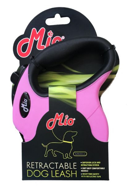 Picture of Mio Otomatik Köpek Gezdirme Tasması 4 Metre / 15 Kg S Pembe