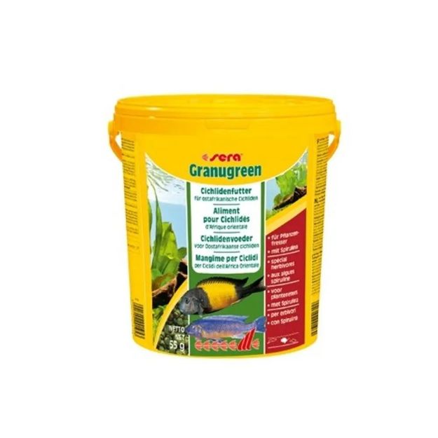 Picture of Sera Granugreen Cichlid Balıkları için Bitkisel Balık Yemi 10 lt Kova