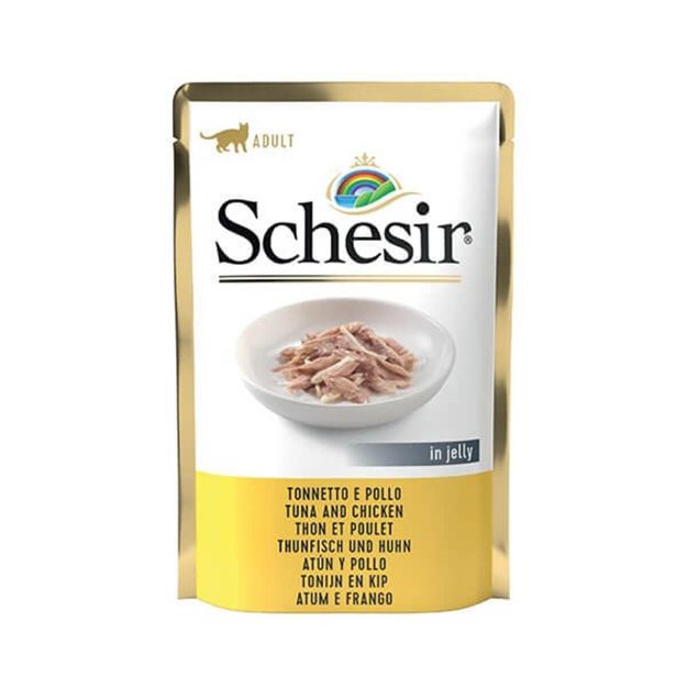Picture of Schesir Jelly Ton Balıklı ve Tavuklu Pouch Kedi Konservesi 100 Gr