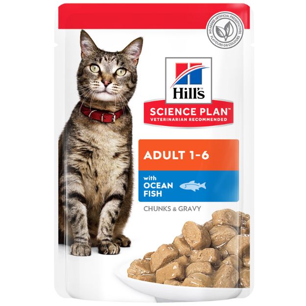 Picture of Hills Tender Chunks In Gravy Okyanus Balıklı Kedi Konservesi 85 Gr