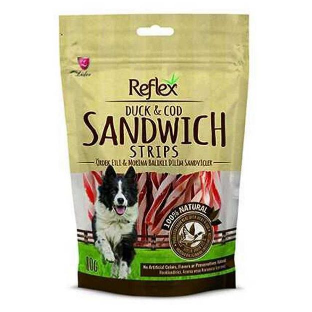 Picture of Reflex Ördek Sandviç Çubuk Köpek Kurutulmuş Et Ödülü 80 gr