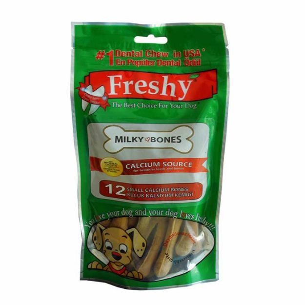 Picture of Freshy Milky Bones Kalsiyum Kemikleri Köpek Ödülü 15 adet Küçük Kemik