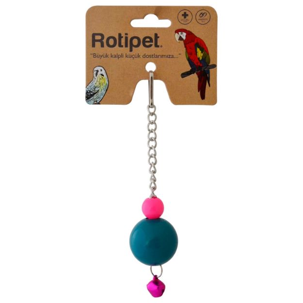 Picture of Rotipet Şekilli Plastik Toplu Sarkaç Kuş Oyuncağı