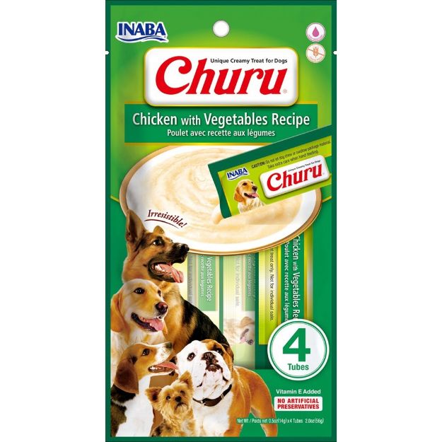 Picture of Ciao Churu Sebzeli ve Tavuklu Tamamlayıcı Köpek Ödül Maması 4 x 14 Gr