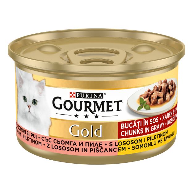 Picture of Gourmet Gold Somonlu Tavuklu Kedi Konservesi 85GR
