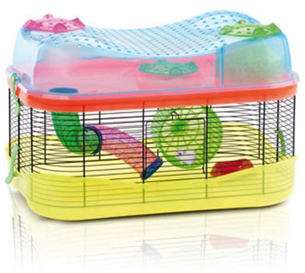 Picture of Imac Fantasy Hamster Kafesi Pembe Mavi 58x38x39cm 