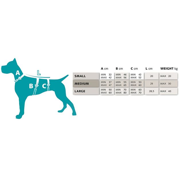 Picture of Ferplast Ergotrekking Small Köpek Vücut Tasması Siyah