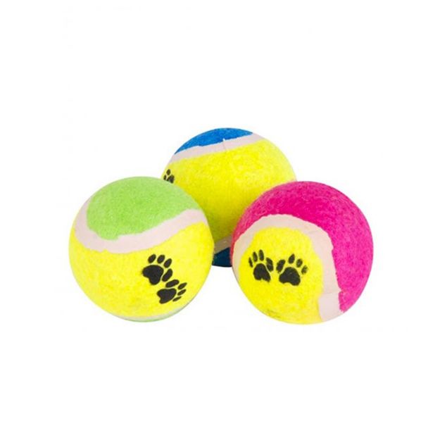 Picture of Zampa Üçlü Tenis Topu Köpek Oyuncak Seti, 2,5 Cm