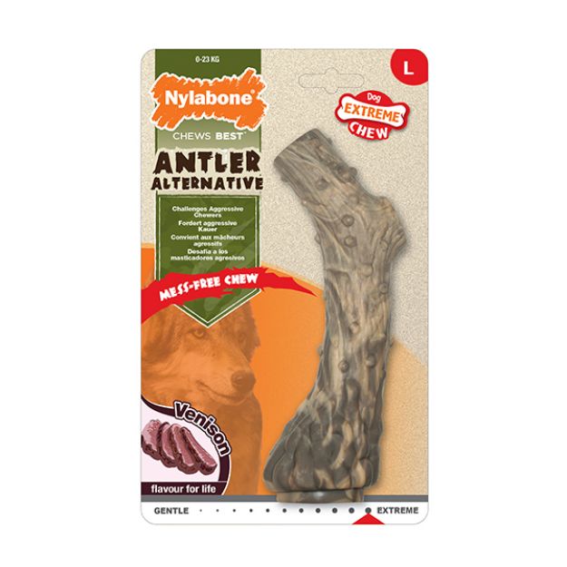 Picture of Nylabone Extreme Antler Geyik Eti Aromalı Köpek Çiğneme Oyuncağı
