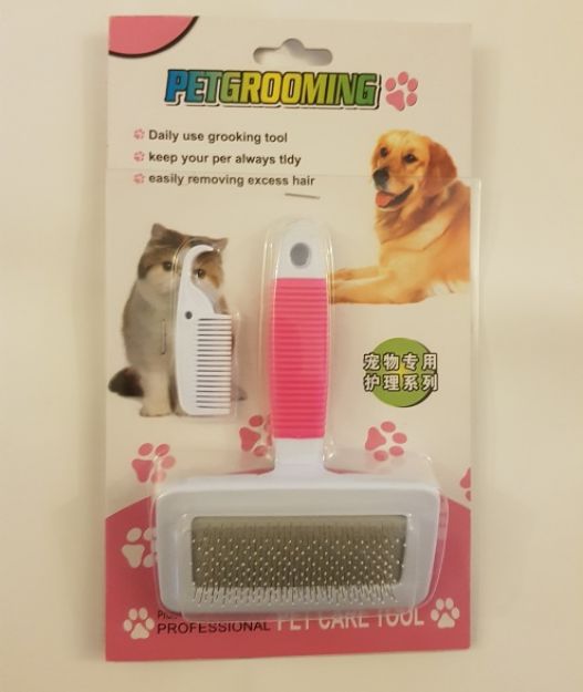 Picture of Kedi Köpek Fosforlu Koruma Başlıklı Tarak Small