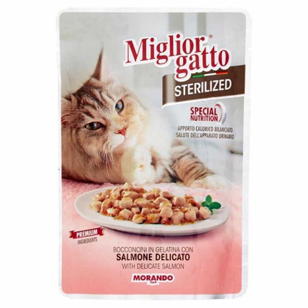 Picture of Miglior Gatto Somon Balıklı Kısırlaştırılmış Kedi Pouch Konserve 85 gr