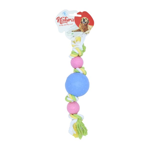 Picture of Natura Plastik Üç  Toplu Köpek Halat Oyuncak 27 Cm