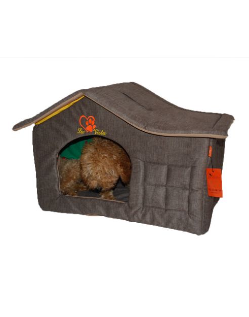 Picture of Lavista Pet Çatılı İç Mekan Kedi&Köpek Evi Bej