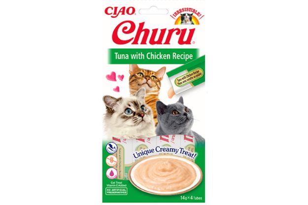 Picture of Ciao Churu Cream Ton Balıklı ve Tavuklu Kedi Ödül Kreması 4 x 14 G