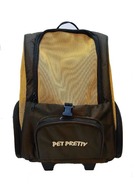 Picture of Petpretty Kedi Köpek Çekçekli Sırt Taşıma Çantası Kahverengi