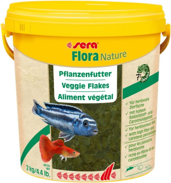 Picture of Sera Flora Bitkisel Pul Balık Yemi 10 lt 2 kg Kova