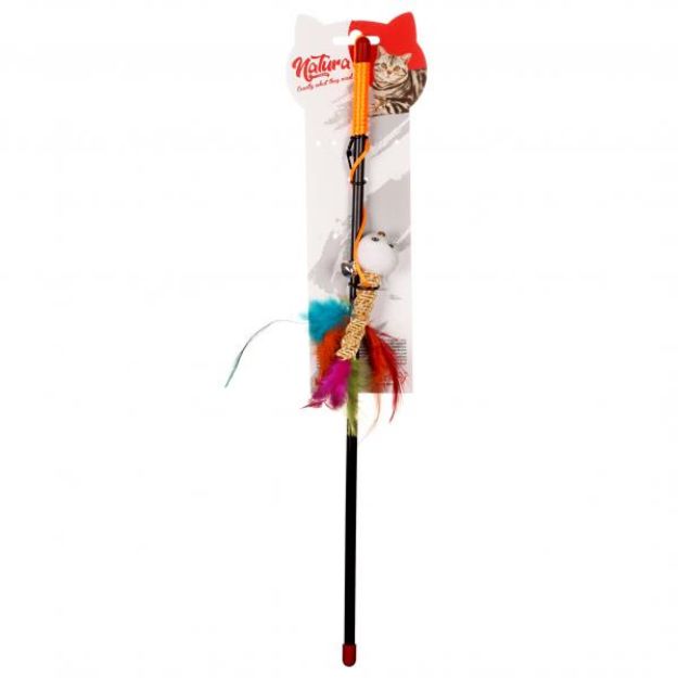 Picture of Natura Dental Tüylü Kuş Kedi Olta Oyuncak 45 cm