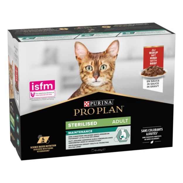 Picture of ProPlan Kısırlaştırılmış Sığır Etli Pouch Kedi Konservesi 10x85 Gr