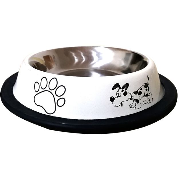 Picture of Pati ve Köpek Desenli Çelik Mama-Su Kabı 8 oz
